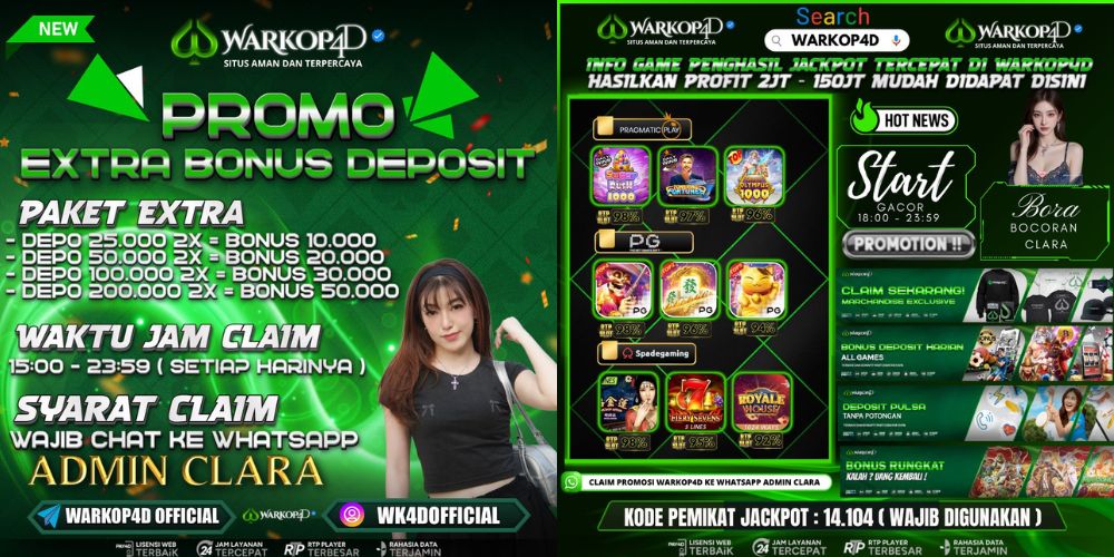 PROMO EXTRA BONUS & INFO BOCORAN TERUPDATE WARKOP4D