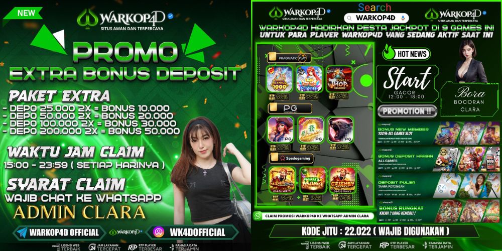 PROMO EXTRA BONUS & INFO BOCORAN TERUPDATE WARKOP4D