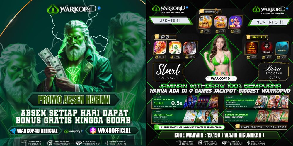 PROMO ABSEN HARIAN & INFO BOCORAN TERUPDATE WARKOP4D