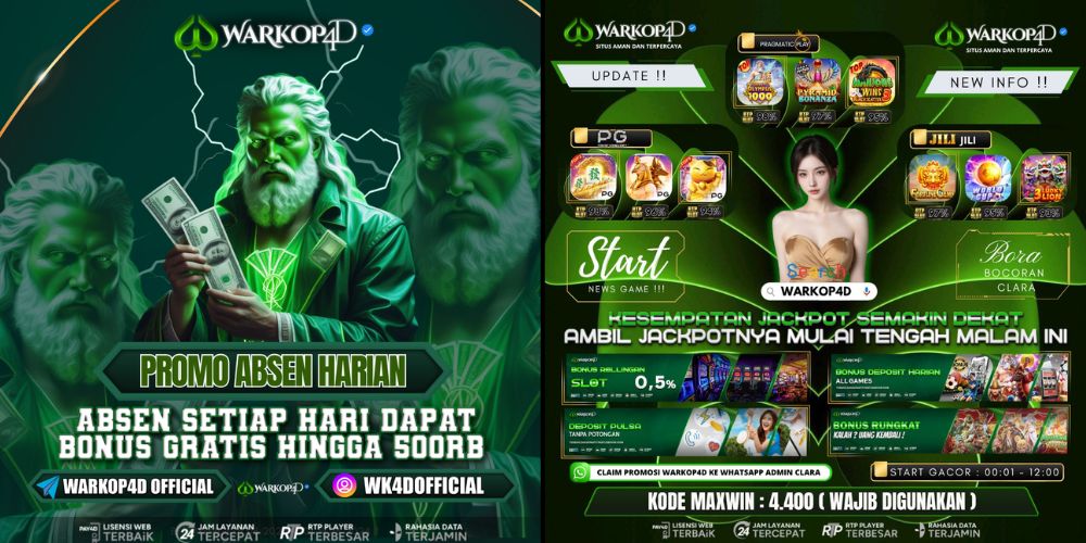 PROMO ABSEN HARIAN & INFO BOCORAN TERUPDATE WARKOP4D